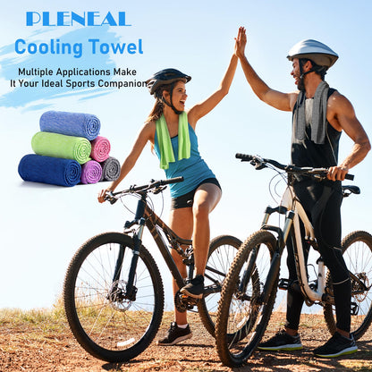 Pleneal Cooling Towels - 6 Pack Cooling Towel (40"x12"), Ice Gym Towels for Working Out, Microfiber Cooling Towels for Neck and Face, Yoga Towel for Home Gym, Workout & More Activities