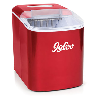 Igloo Automatic Self-Cleaning Portable Electric Countertop Ice Maker Machine with Handle, 26 Pounds in 24 Hours, 9 Ice Cubes Ready in 7 Minutes, with Ice Scoop and Basket
