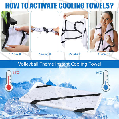 12 Pcs Cooling Towel Baseball Football Basketball Breathable Chilly Softball Soccer Ice Towel, 40"x12" Tennis Microfiber Accessories for Player(White,Baseball)