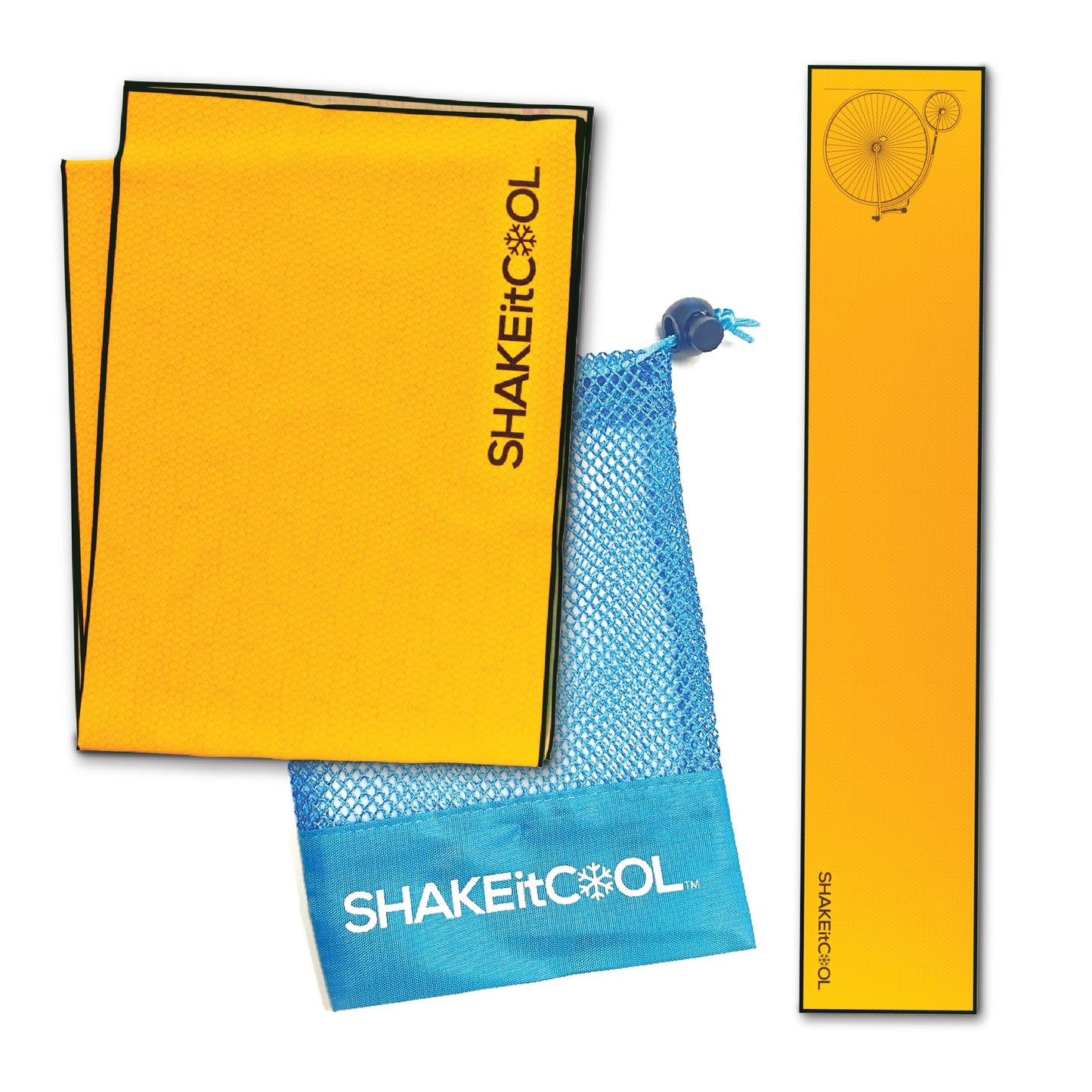 SHAKEitCOOL Original Cooling Towel – Be Cool in Style - Heat Relief, Soft, Lightweight, Sun Protection, Easy Clean - Perfect for Biking, Running, Yoga, Gym, Gardening - Aurora