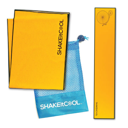 SHAKEitCOOL Original Cooling Towel – Be Cool in Style - Heat Relief, Soft, Lightweight, Sun Protection, Easy Clean - Perfect for Biking, Running, Yoga, Gym, Gardening - Aurora