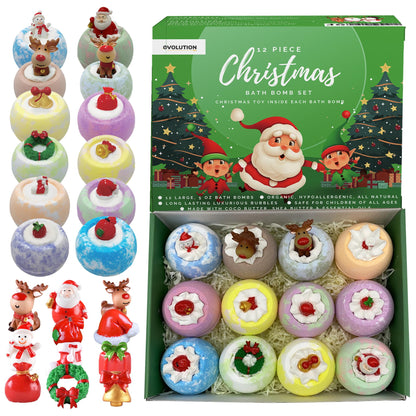 EvolutionUSA 12 Bloom Bath Bombs with Toys - Adorable Girl Bath Bomb Set, Bubbly Kids Bathbombs, Fizzy Bath Ball, Kids Bath Bombs for Girls, Childrens Bath Bomb Set Easter, Birthday, Christmas Gift
