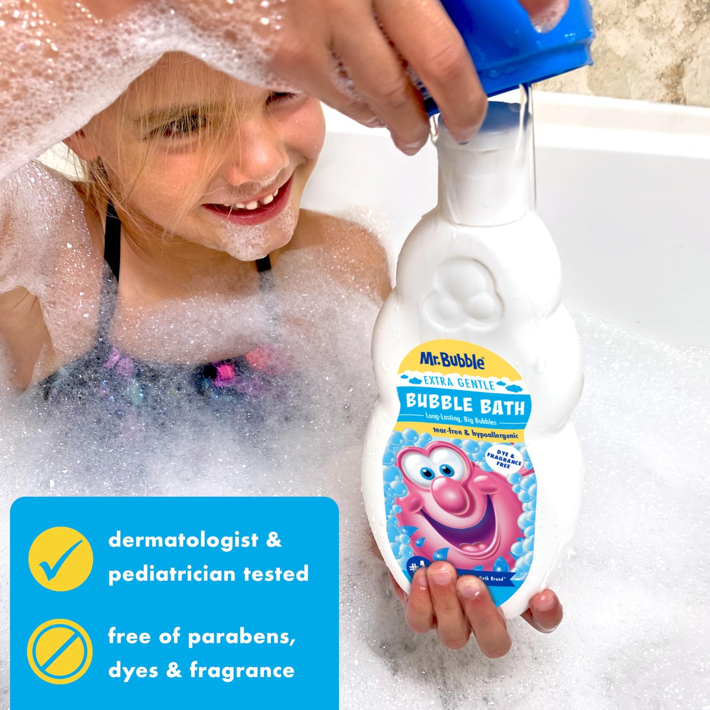 Mr. Bubble Original Bubble Bath - Great for Your Baby, Kids, and Adults - Hypoallergenic, Tear Free Bubble Bath Solution (2 Bottles, 16 fl oz Each)