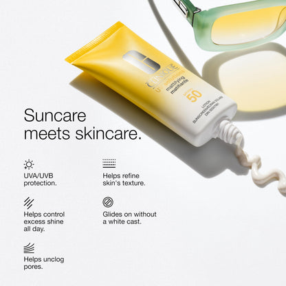 Clinique UV Solutions Sunscreen Broad Spectrum SPF 50 With Antioxidants | In Mattifying & Hydrating Formulas | No White Cast | Safe For Sensitive Skin, 1.3 Fl Oz