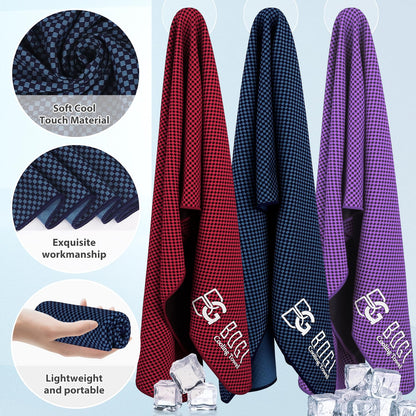 BOGI Cooling Towels for Neck and Face, Soft Breathable Cool Towel for Instant Cooling Stay Cool for Yoga, Sport, Gym, Camping, Running & More Activities