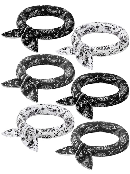 Coume 6 Pack Cooling Neck Wraps Neck Cooler Ice Bandanas Scarf for Hot Weather Summer Ultra Running Walking Riding Women Men