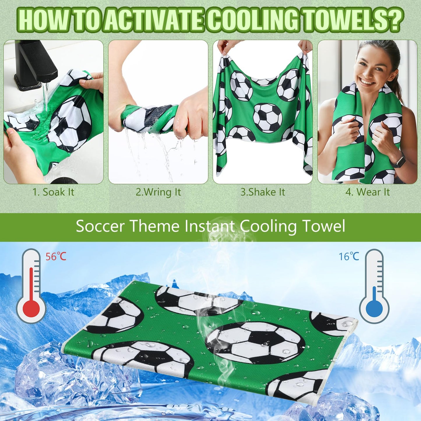 12 Pcs Cooling Towel Baseball Football Basketball Breathable Chilly Softball Soccer Ice Towel, 40"x12" Tennis Microfiber Accessories for Player(White,Baseball)