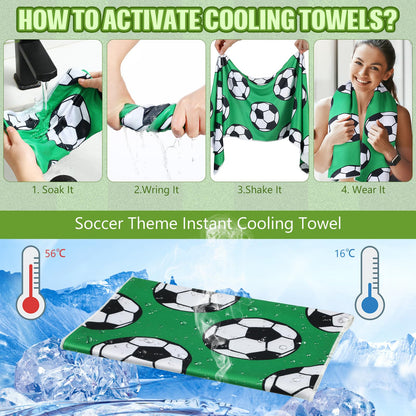 12 Pcs Cooling Towel Baseball Football Basketball Breathable Chilly Softball Soccer Ice Towel, 40"x12" Tennis Microfiber Accessories for Player(White,Baseball)