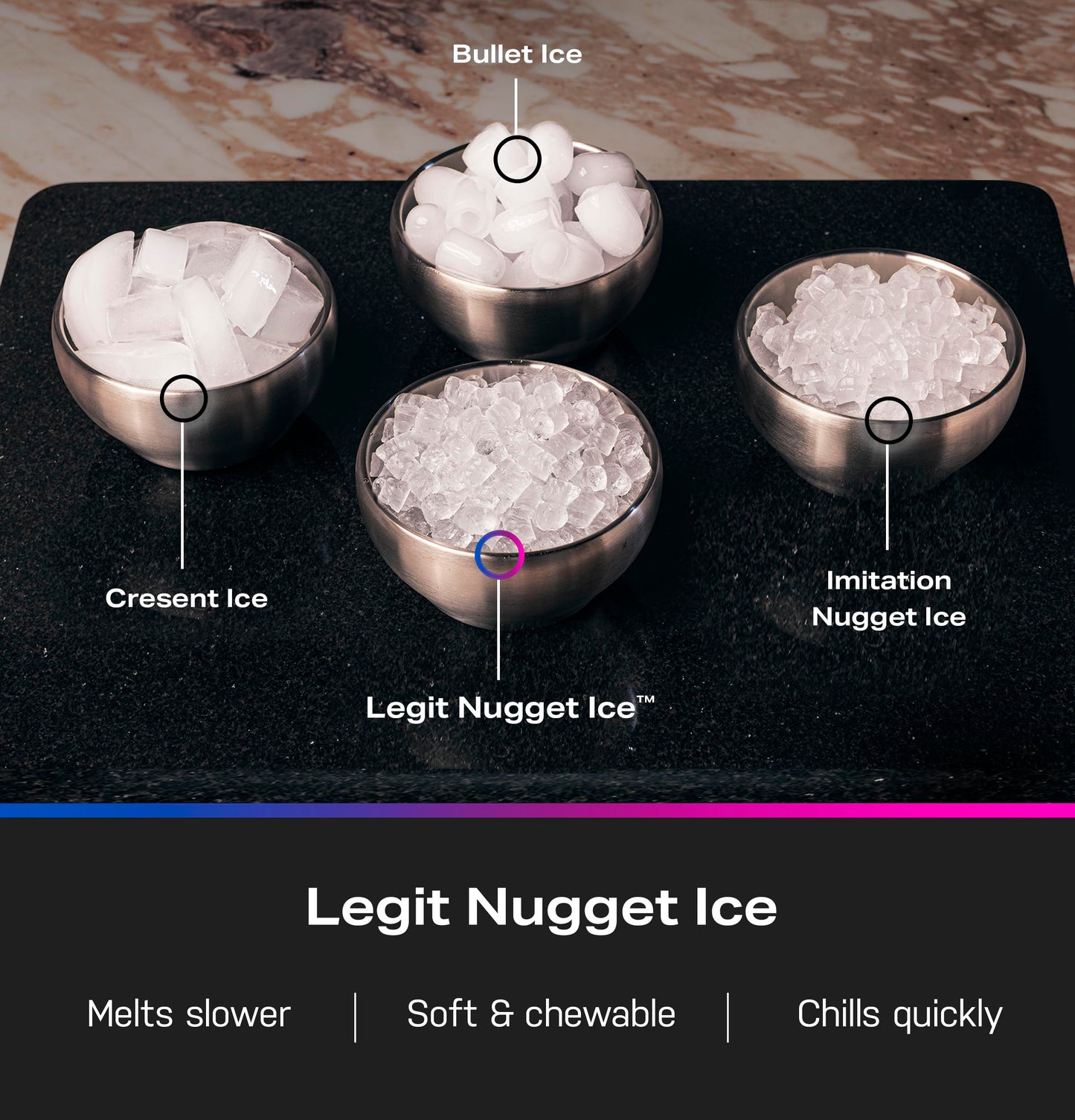 GE Profile Opal 2.0 with 0.75 Gallon Tank, Chewable Crunchable Countertop Nugget Ice Maker, Scoop included, 38 lbs in 24 hours, Pellet Ice Machine with WiFi & Smart Connected, Stainless Steel