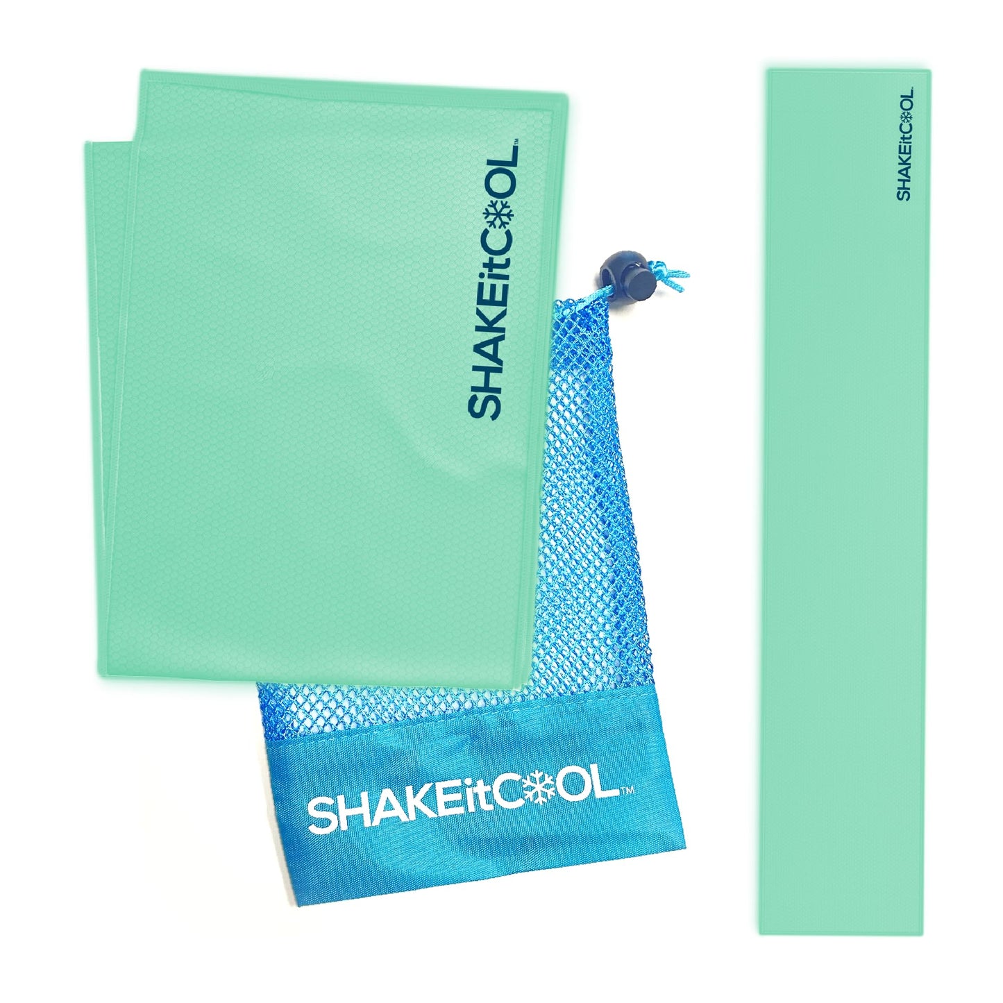 SHAKEitCOOL Original Cooling Towel – Be Cool in Style - Heat Relief, Soft, Lightweight, Sun Protection, Easy Clean - Perfect for Biking, Running, Yoga, Gym, Gardening - Aurora