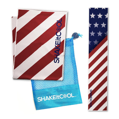 SHAKEitCOOL Original Cooling Towel – Be Cool in Style - Heat Relief, Soft, Lightweight, Sun Protection, Easy Clean - Perfect for Biking, Running, Yoga, Gym, Gardening - Aurora