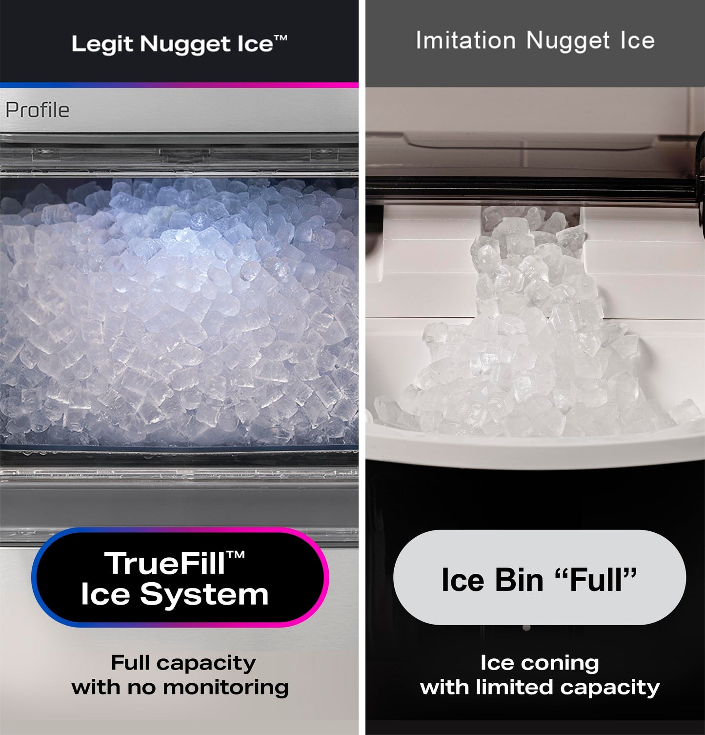 GE Profile Opal 2.0 Ultra Nugget Ice Maker with Scale Inhibiting Filter, Scoop Included, 38 lbs in 24 Hours, Pellet Ice Machine with WiFi & Smart Connected, Stainless Steel