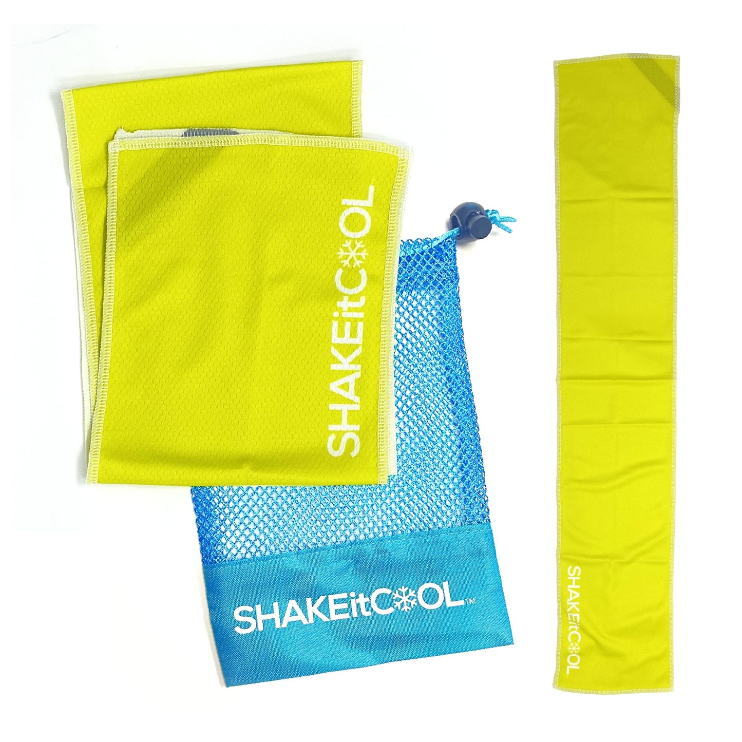 SHAKEitCOOL Original Cooling Towel – Be Cool in Style - Heat Relief, Soft, Lightweight, Sun Protection, Easy Clean - Perfect for Biking, Running, Yoga, Gym, Gardening - Aurora