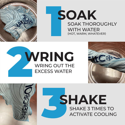 SHAKEitCOOL Original Cooling Towel – Be Cool in Style - Heat Relief, Soft, Lightweight, Sun Protection, Easy Clean - Perfect for Biking, Running, Yoga, Gym, Gardening - Aurora