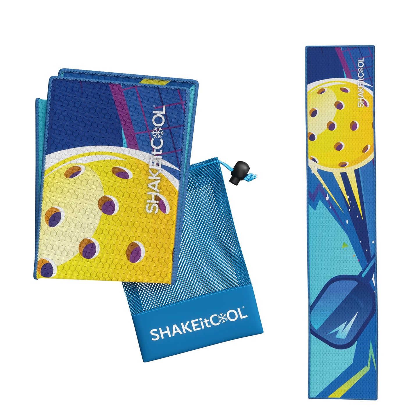 SHAKEitCOOL Original Cooling Towel – Be Cool in Style - Heat Relief, Soft, Lightweight, Sun Protection, Easy Clean - Perfect for Biking, Running, Yoga, Gym, Gardening - Aurora