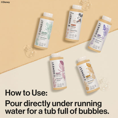The Honest Company Foaming Bubble Bath & Baby Wash, Tear-Free, Hypoallergenic, Natural Formula, Lavender Calm Scent, 12 fl oz