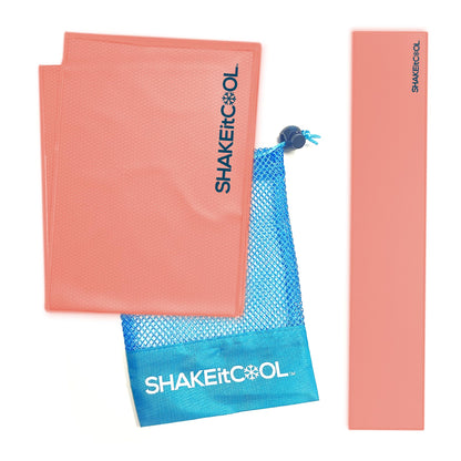 SHAKEitCOOL Original Cooling Towel – Be Cool in Style - Heat Relief, Soft, Lightweight, Sun Protection, Easy Clean - Perfect for Biking, Running, Yoga, Gym, Gardening - Aurora