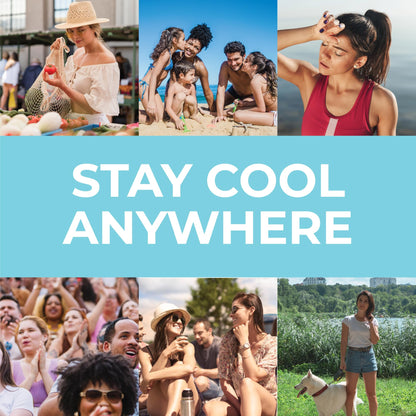 SHAKEitCOOL Original Cooling Towel – Be Cool in Style - Heat Relief, Soft, Lightweight, Sun Protection, Easy Clean - Perfect for Biking, Running, Yoga, Gym, Gardening - Aurora