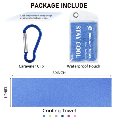 Pleneal Cooling Towels - 6 Pack Cooling Towel (40"x12"), Ice Gym Towels for Working Out, Microfiber Cooling Towels for Neck and Face, Yoga Towel for Home Gym, Workout & More Activities