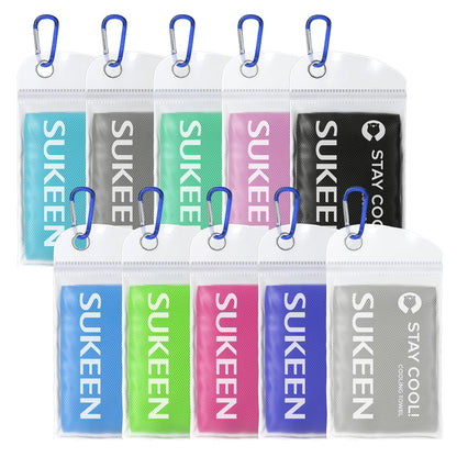 Sukeen Cooling Towels 6 Pack (40"x12"), Cooling Towels for Neck and Face, Quick Dry Sport Camping Cooling Towel, Cold Towel for Hot Weather