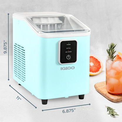 Igloo Automatic Self-Cleaning Portable Electric Countertop Ice Maker Machine with Handle, 26 Pounds in 24 Hours, 9 Ice Cubes Ready in 7 Minutes, with Ice Scoop and Basket