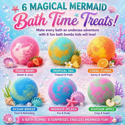 Bath Bombs for Kids with Surprise Inside - Organic, Gentle & Kid Friendly Bubble Bath Fizzies with Toys Inside. Spa Bath Fizz Balls Kit. Fizzy Balls w/Rich Bubbles, Birthday Gifts for Boys, Girls