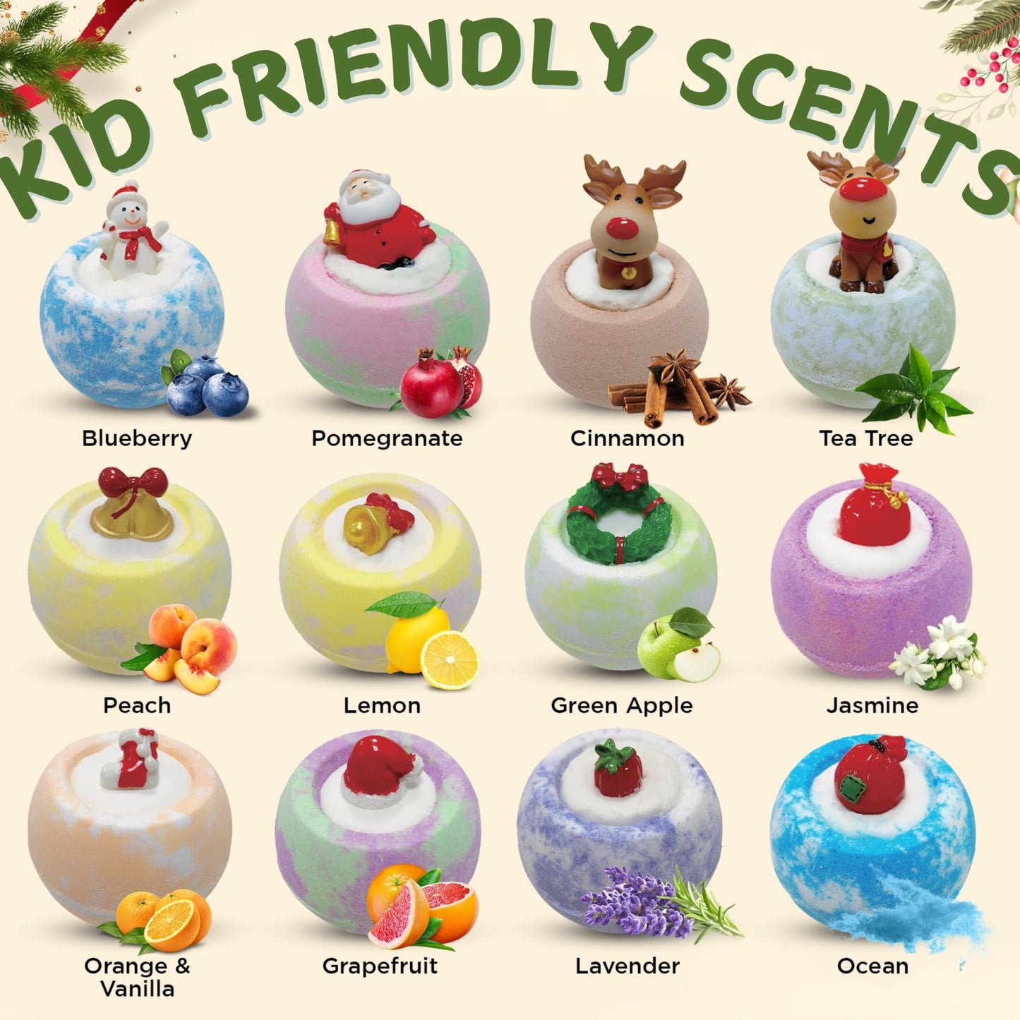 EvolutionUSA 12 Bloom Bath Bombs with Toys - Adorable Girl Bath Bomb Set, Bubbly Kids Bathbombs, Fizzy Bath Ball, Kids Bath Bombs for Girls, Childrens Bath Bomb Set Easter, Birthday, Christmas Gift