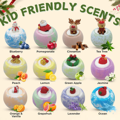 EvolutionUSA 12 Bloom Bath Bombs with Toys - Adorable Girl Bath Bomb Set, Bubbly Kids Bathbombs, Fizzy Bath Ball, Kids Bath Bombs for Girls, Childrens Bath Bomb Set Easter, Birthday, Christmas Gift