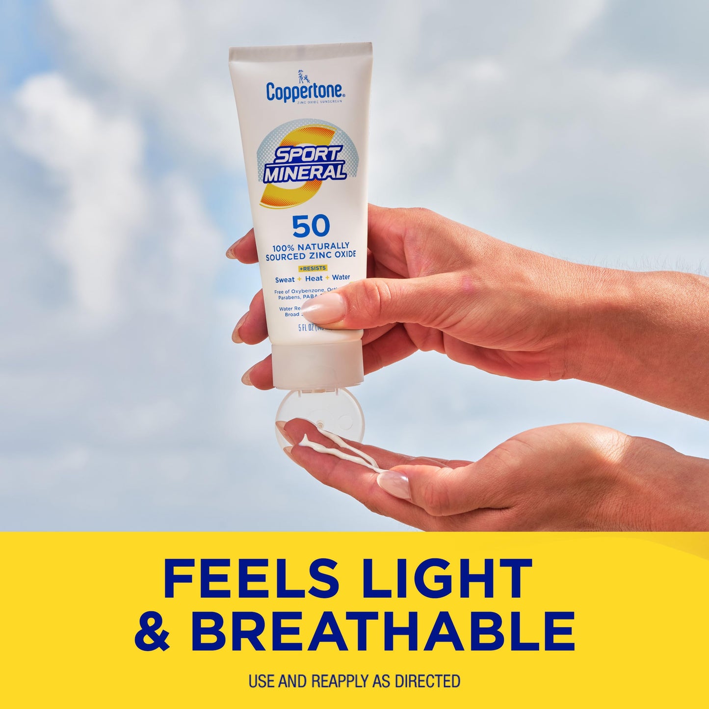 Coppertone SPORT Sunscreen Lotion Broad Spectrum SPF 50 (3 Fluid Ounce) (Packaging may vary)
