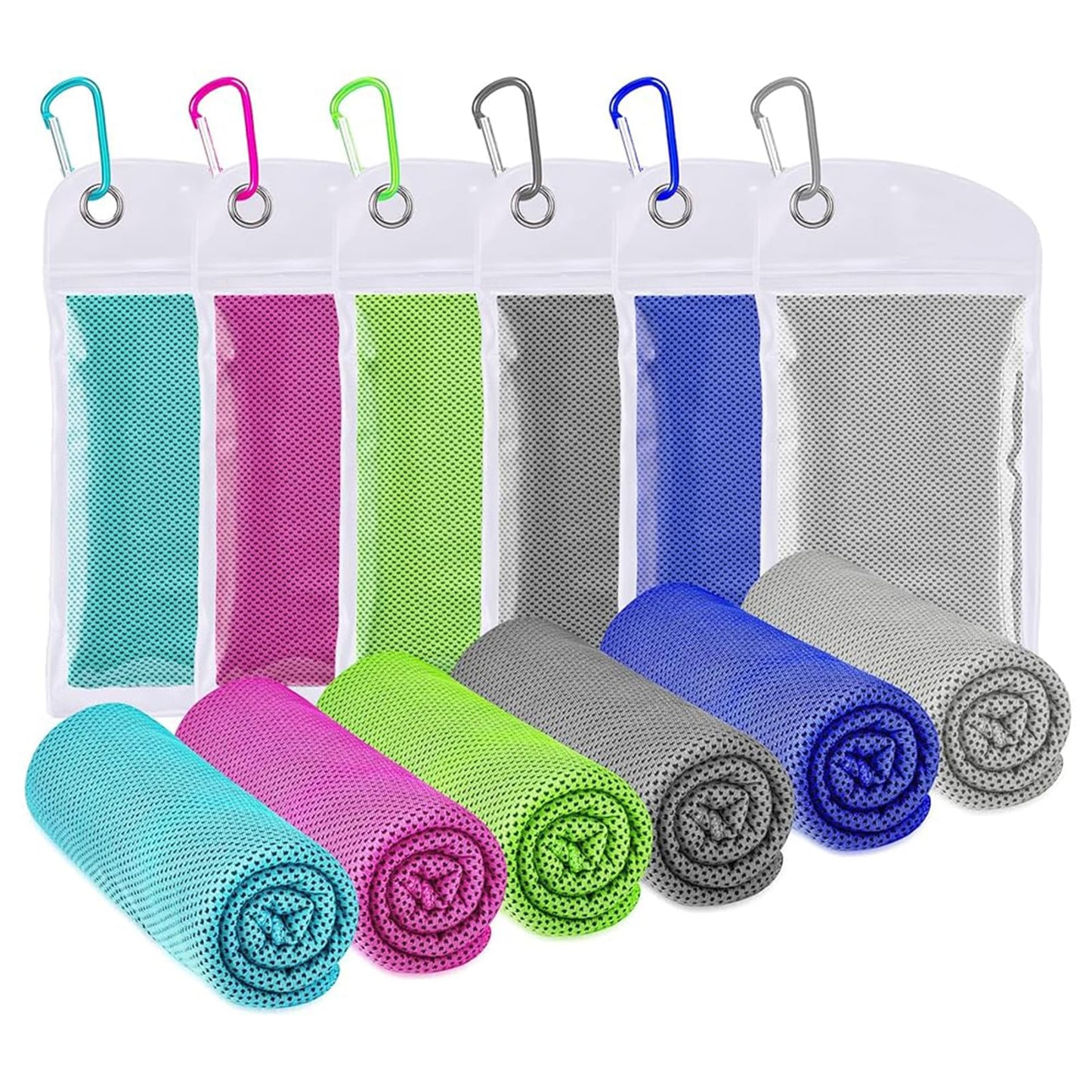 4 Pack Cooling Towels for Neck and Face(40"x12"), Cooling Neck Wraps, Ice Towel for Hot Weather, Soft Breathable Gym Towel, Cool Towel for Workout, Camping, Yoga, Sport, Running