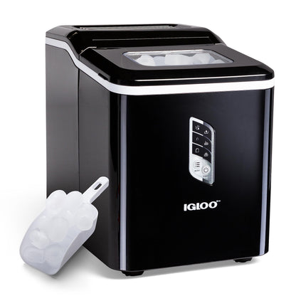 Igloo Automatic Self-Cleaning Portable Electric Countertop Ice Maker Machine with Handle, 26 Pounds in 24 Hours, 9 Ice Cubes Ready in 7 Minutes, with Ice Scoop and Basket