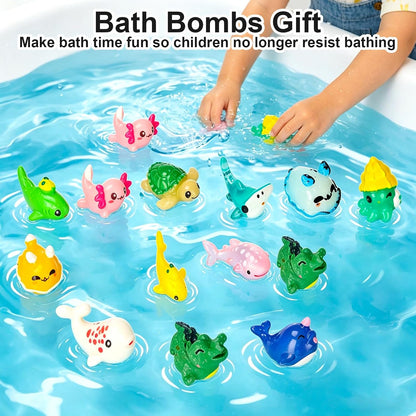 Bath Bombs with Toys Inside, 12 Pack Natural Bubble Bath Bombs with Surprise Toy for Easter Basket Stuffers Gifts
