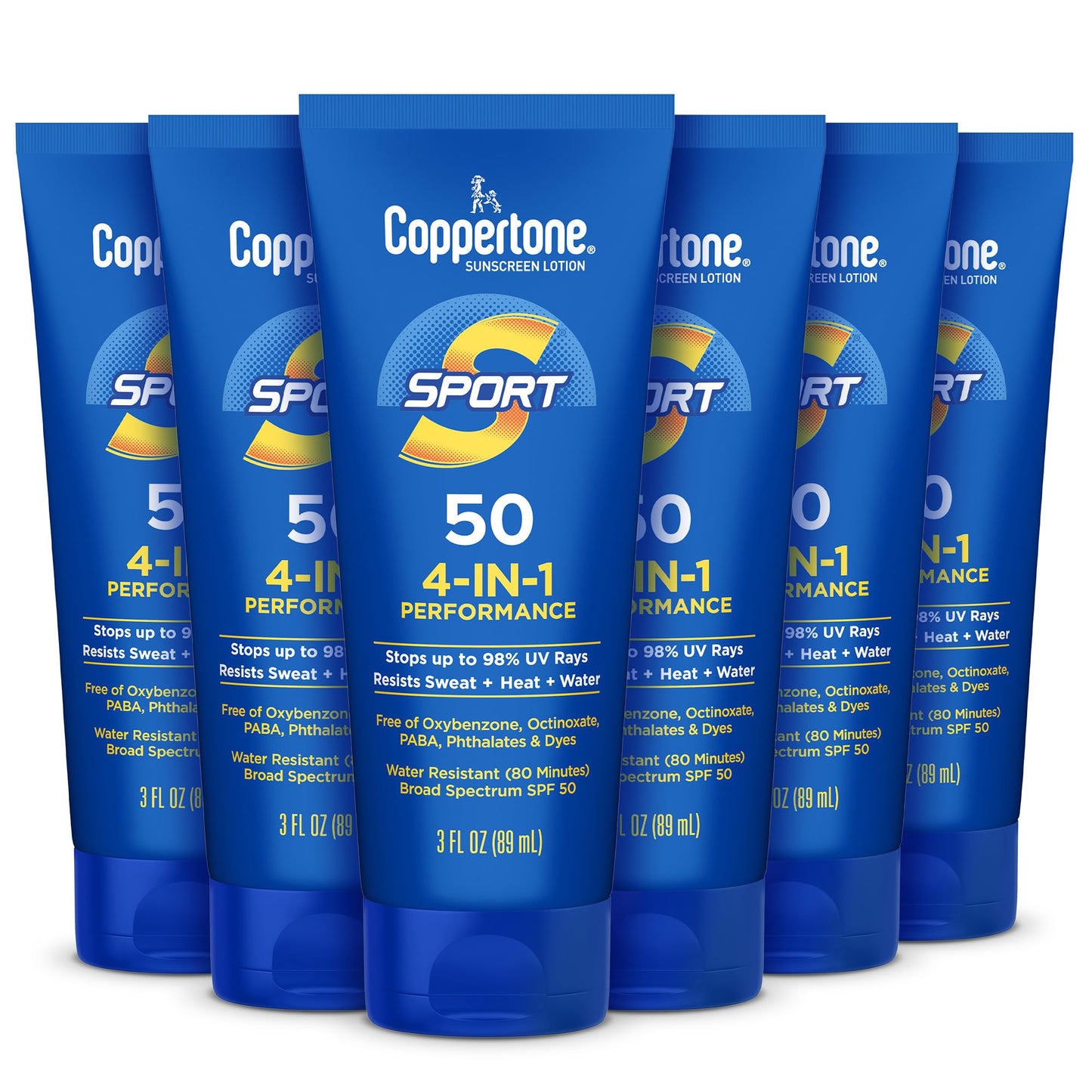 Coppertone SPORT Sunscreen Lotion Broad Spectrum SPF 50 (3 Fluid Ounce) (Packaging may vary)