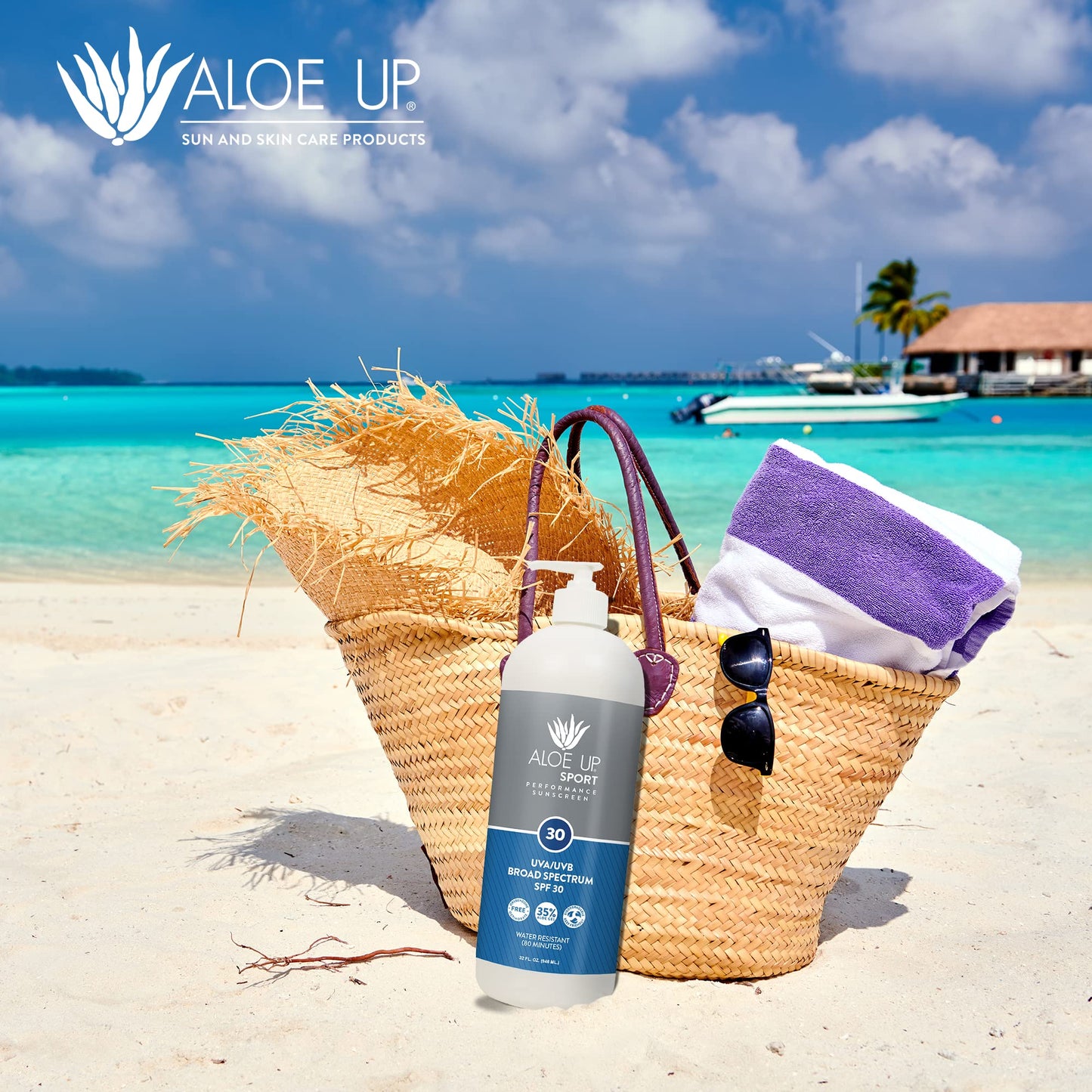 Aloe Up Sport Sunscreen Body Lotion SPF 50 – Broad Spectrum Sunblock With Aloe Vera Gel – Non-Greasy, Skin Sun Protection, No White Cast – Sunscreen – Fragrance-Free – 6 Oz, 2-Pack