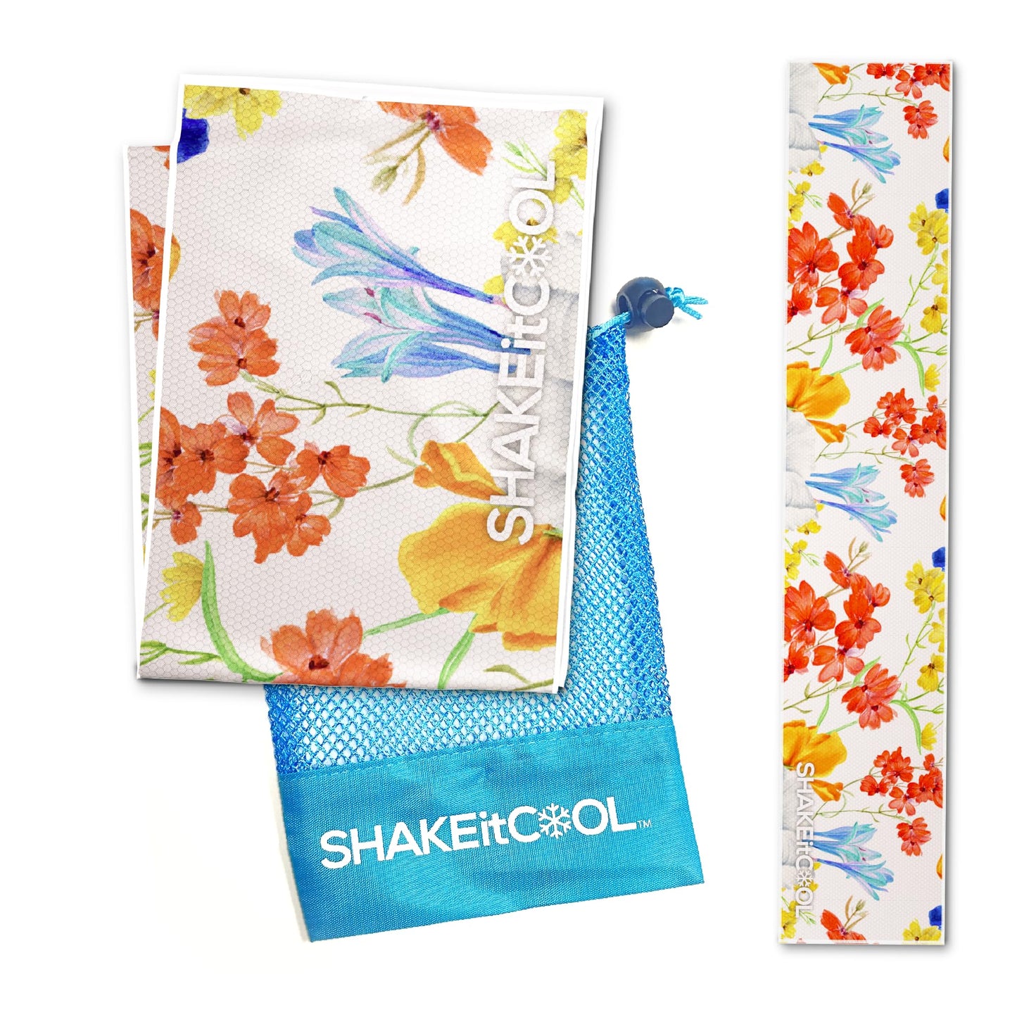 SHAKEitCOOL Original Cooling Towel – Be Cool in Style - Heat Relief, Soft, Lightweight, Sun Protection, Easy Clean - Perfect for Biking, Running, Yoga, Gym, Gardening - Aurora