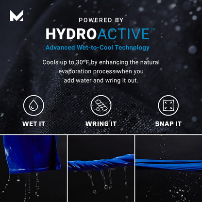 MISSION Cooling Hoodie Towel, Evaporative Cool Technology, Cools Instantly When Wet, UPF 50 Sun Protection, Contours Your Head to Stay in Place, Great for Sports, Fitness, Gym