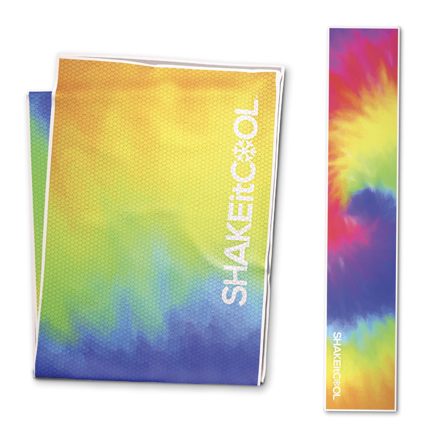 SHAKEitCOOL Original Cooling Towel – Be Cool in Style - Heat Relief, Soft, Lightweight, Sun Protection, Easy Clean - Perfect for Biking, Running, Yoga, Gym, Gardening - Aurora