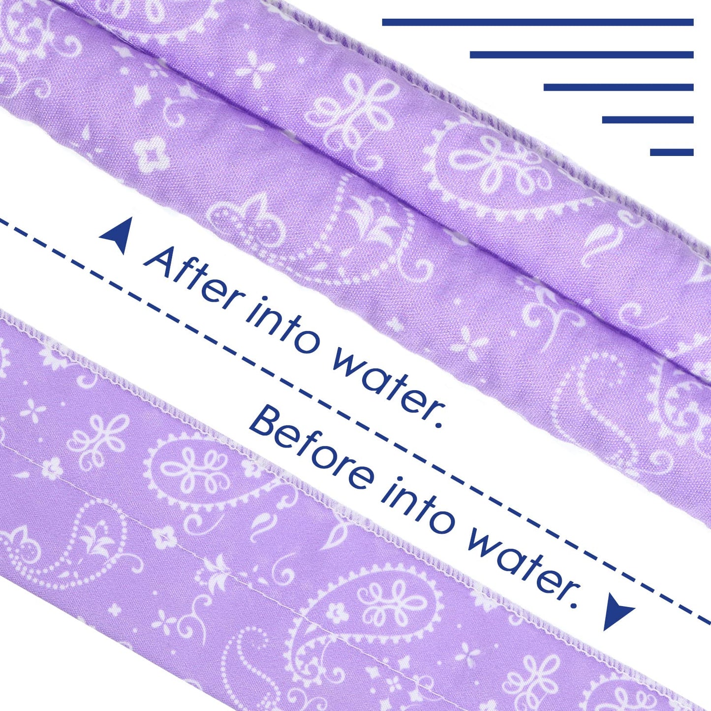 Coume 6 Pack Cooling Neck Wraps Neck Cooler Ice Bandanas Scarf for Hot Weather Summer Ultra Running Walking Riding Women Men