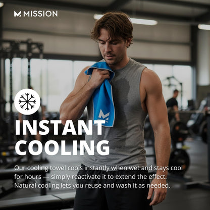 MISSION Original Cooling Towel - Soft, Durable Microfiber - Cools Up to 2 Hours - UPF 50 Sun Protection - Machine Washable