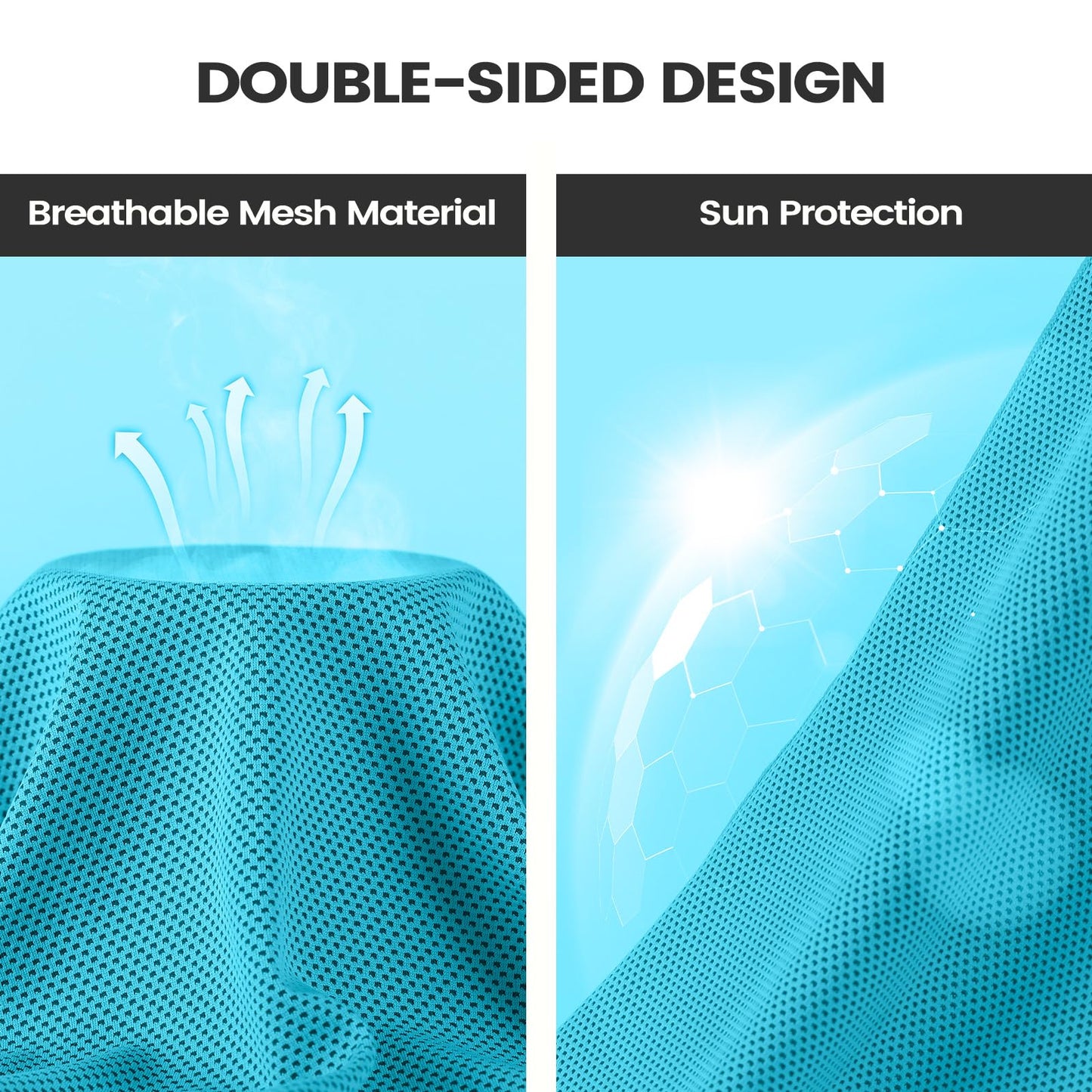 Clothirily Cooling Towels for Women Men, Breathable Cooling Towels for Neck and Face, Workout Towel for Hot Weather, Sweat Towel for Gym Yoga, Camping, Fitness, Running, Traveling, 6 Pack 40"x12"