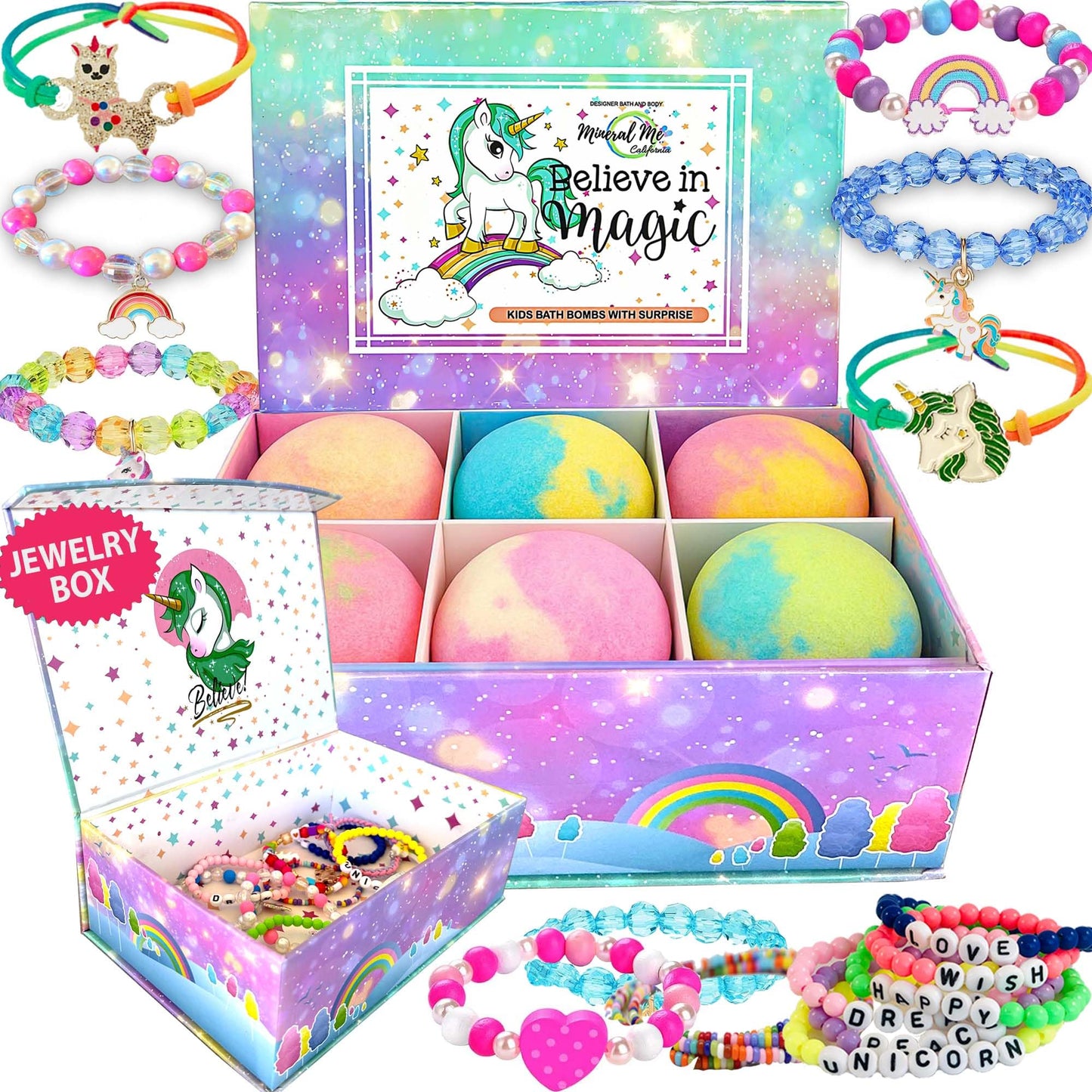 Bath Bombs for Kids with Surprise Inside - Organic, Gentle & Kid Friendly Bubble Bath Fizzies with Toys Inside. Spa Bath Fizz Balls Kit. Fizzy Balls w/Rich Bubbles, Birthday Gifts for Boys, Girls