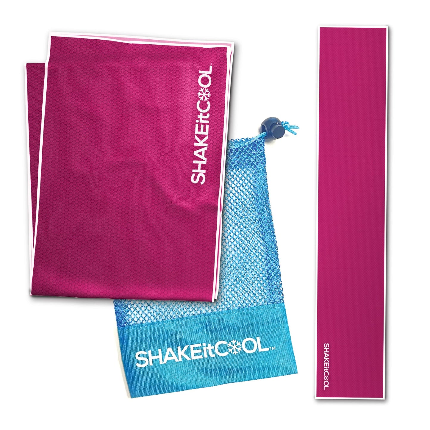 SHAKEitCOOL Original Cooling Towel – Be Cool in Style - Heat Relief, Soft, Lightweight, Sun Protection, Easy Clean - Perfect for Biking, Running, Yoga, Gym, Gardening - Aurora