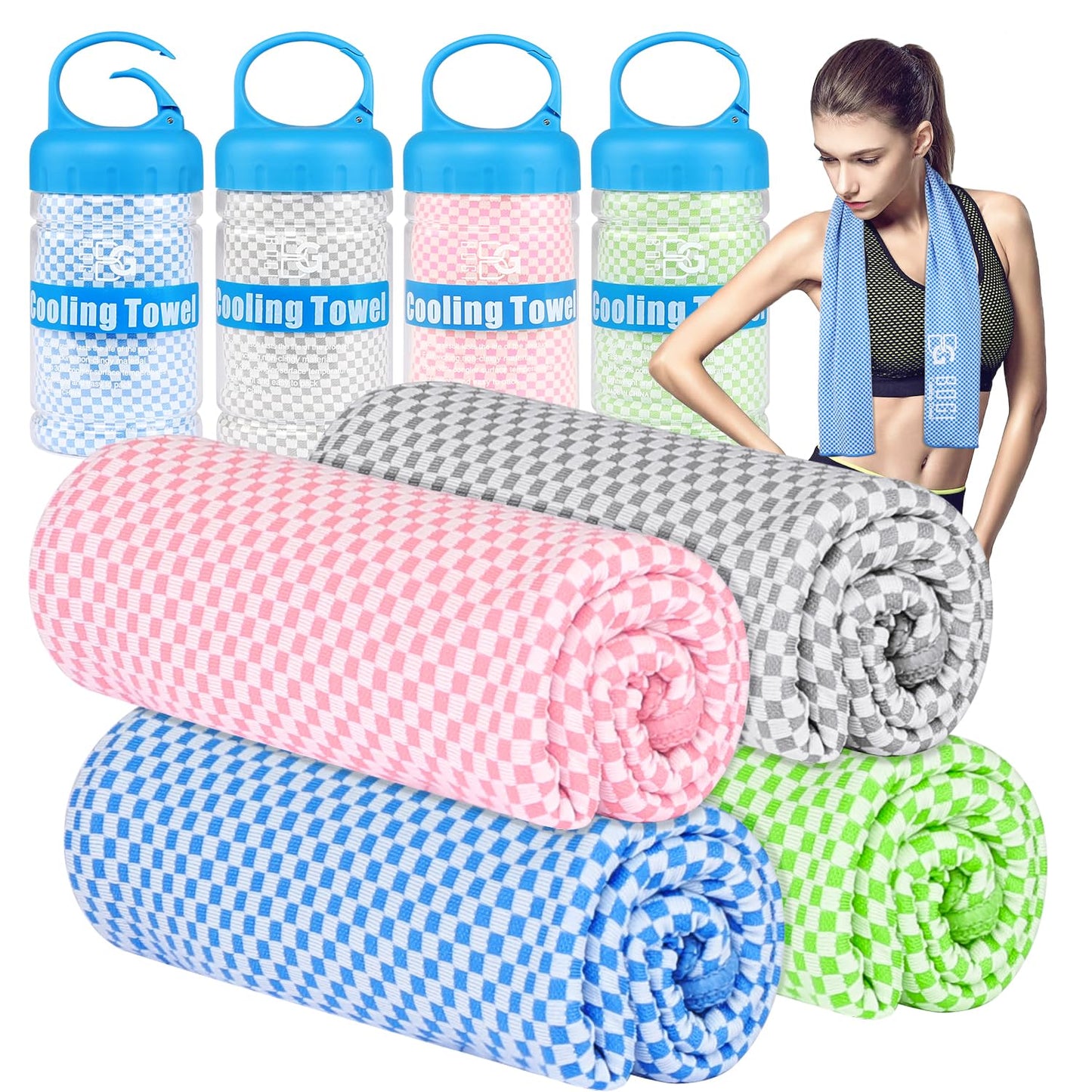 BOGI Cooling Towels for Neck and Face, Soft Breathable Cool Towel for Instant Cooling Stay Cool for Yoga, Sport, Gym, Camping, Running & More Activities