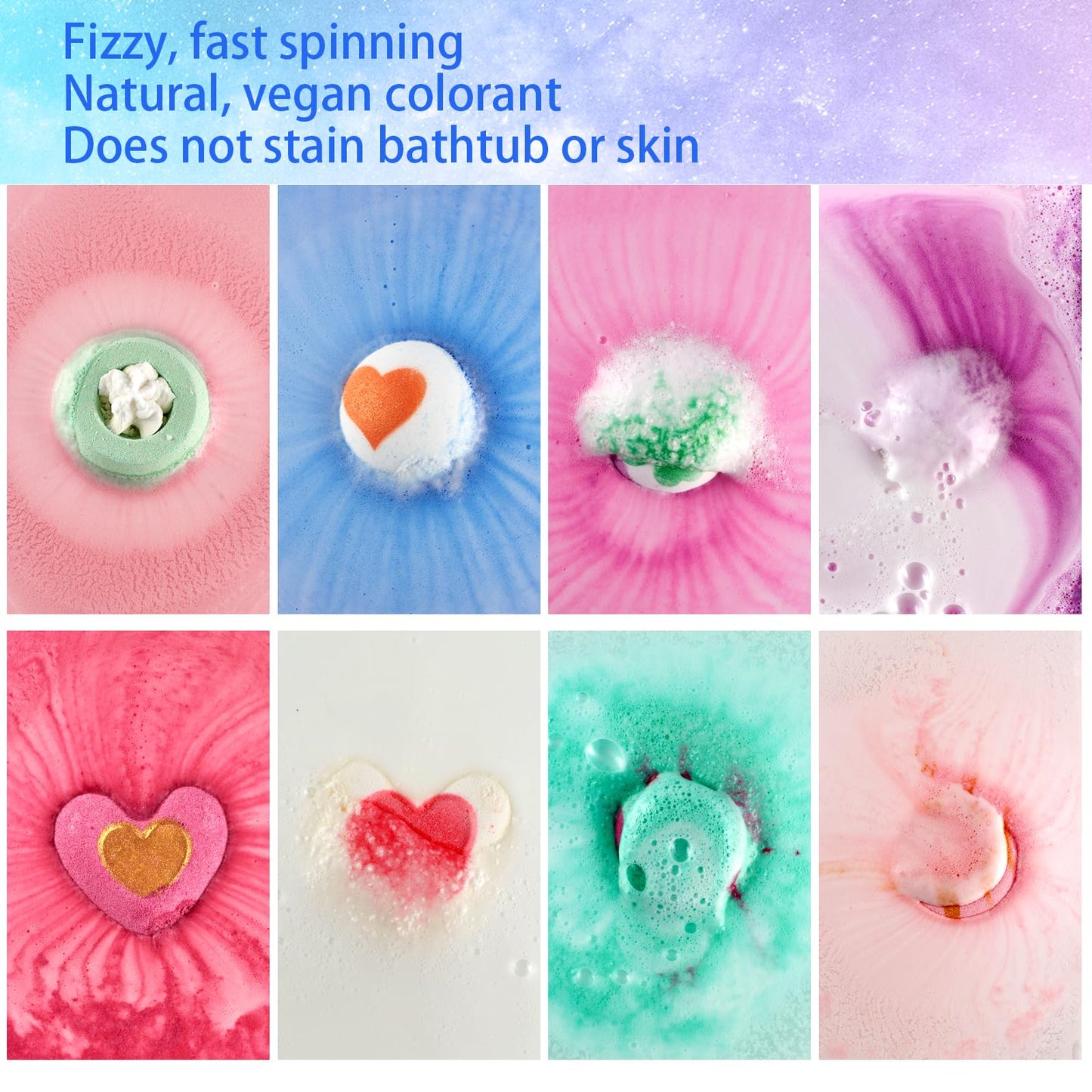 10 Bath Bombs for Kids, Bath Bomb Gift Set, Natural Bubble Bathbombs, Shea Butter Dry Skin Moisturize, Fizzy Spa Bath for Her Mom Women Kids Girls Girlfriend, Birthday, Mothers Day Gifts