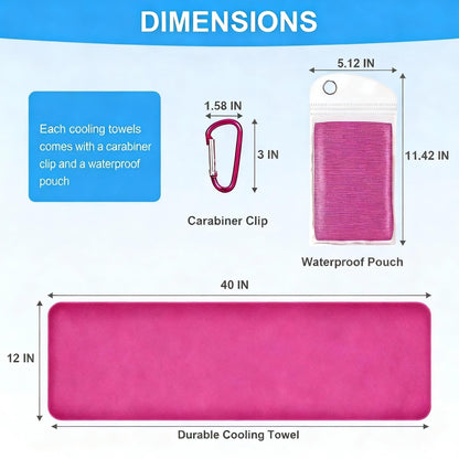 4 Pack Cooling Towels for Neck and Face(40"x12"), Cooling Neck Wraps, Ice Towel for Hot Weather, Soft Breathable Gym Towel, Cool Towel for Workout, Camping, Yoga, Sport, Running