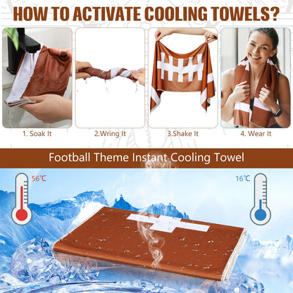 12 Pcs Cooling Towel Baseball Football Basketball Breathable Chilly Softball Soccer Ice Towel, 40"x12" Tennis Microfiber Accessories for Player(White,Baseball)