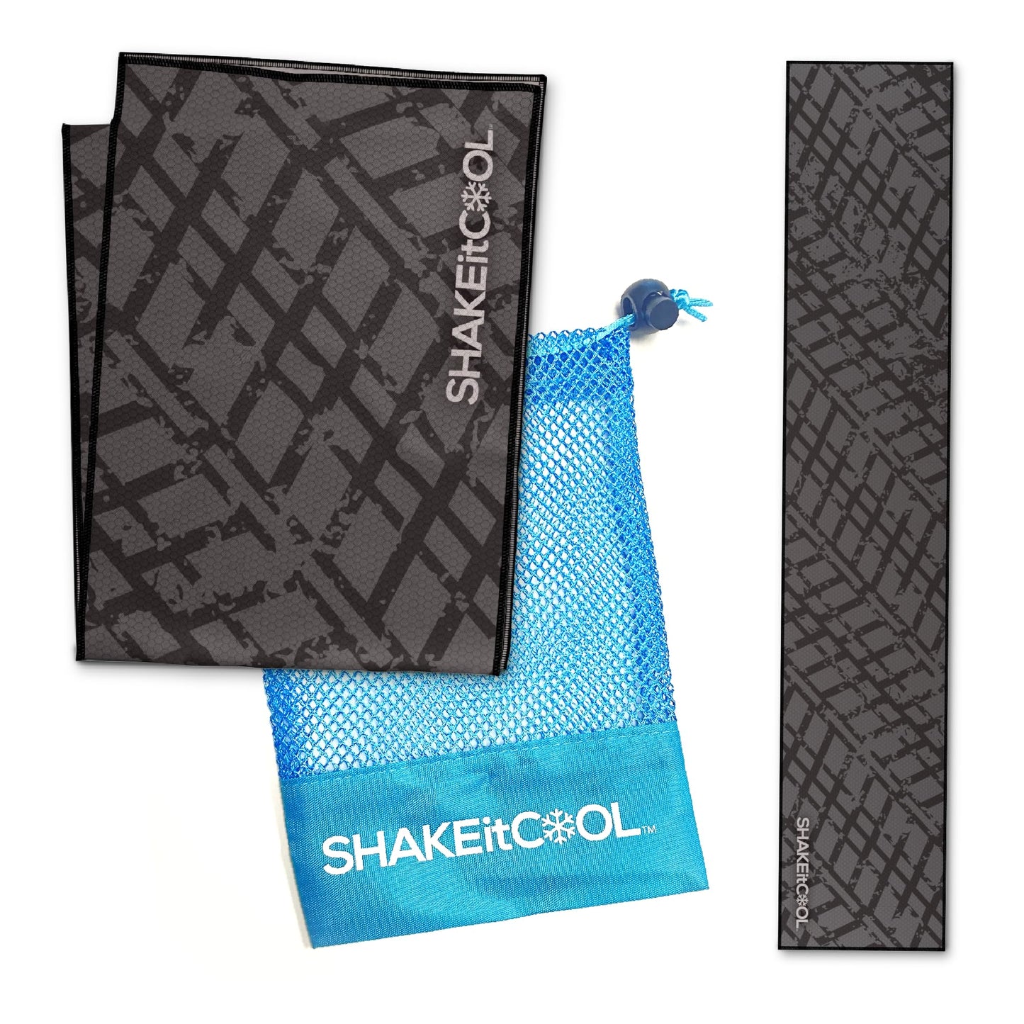 SHAKEitCOOL Original Cooling Towel – Be Cool in Style - Heat Relief, Soft, Lightweight, Sun Protection, Easy Clean - Perfect for Biking, Running, Yoga, Gym, Gardening - Aurora