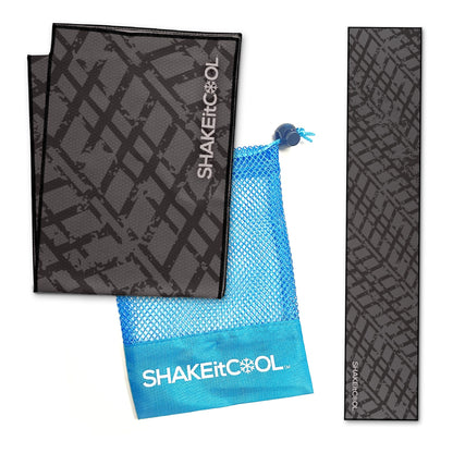 SHAKEitCOOL Original Cooling Towel – Be Cool in Style - Heat Relief, Soft, Lightweight, Sun Protection, Easy Clean - Perfect for Biking, Running, Yoga, Gym, Gardening - Aurora