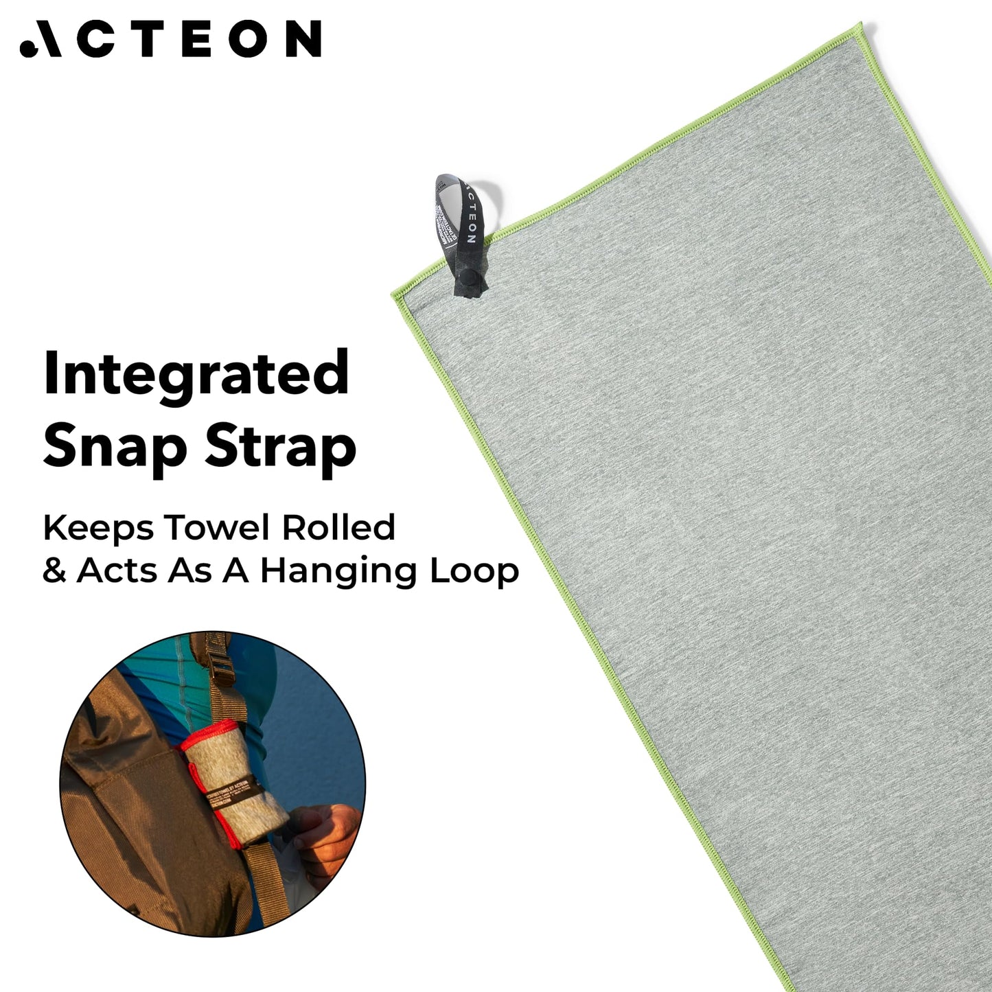 Acteon Microfiber Gym Towels 5 Pack, Quick Dry Silver ION Odor-Free Sweat Towel, Super Absorbent Fast Drying for Men & Women, Workout, Yoga, Running, Hiking, Travel – 16x30.5 Inch