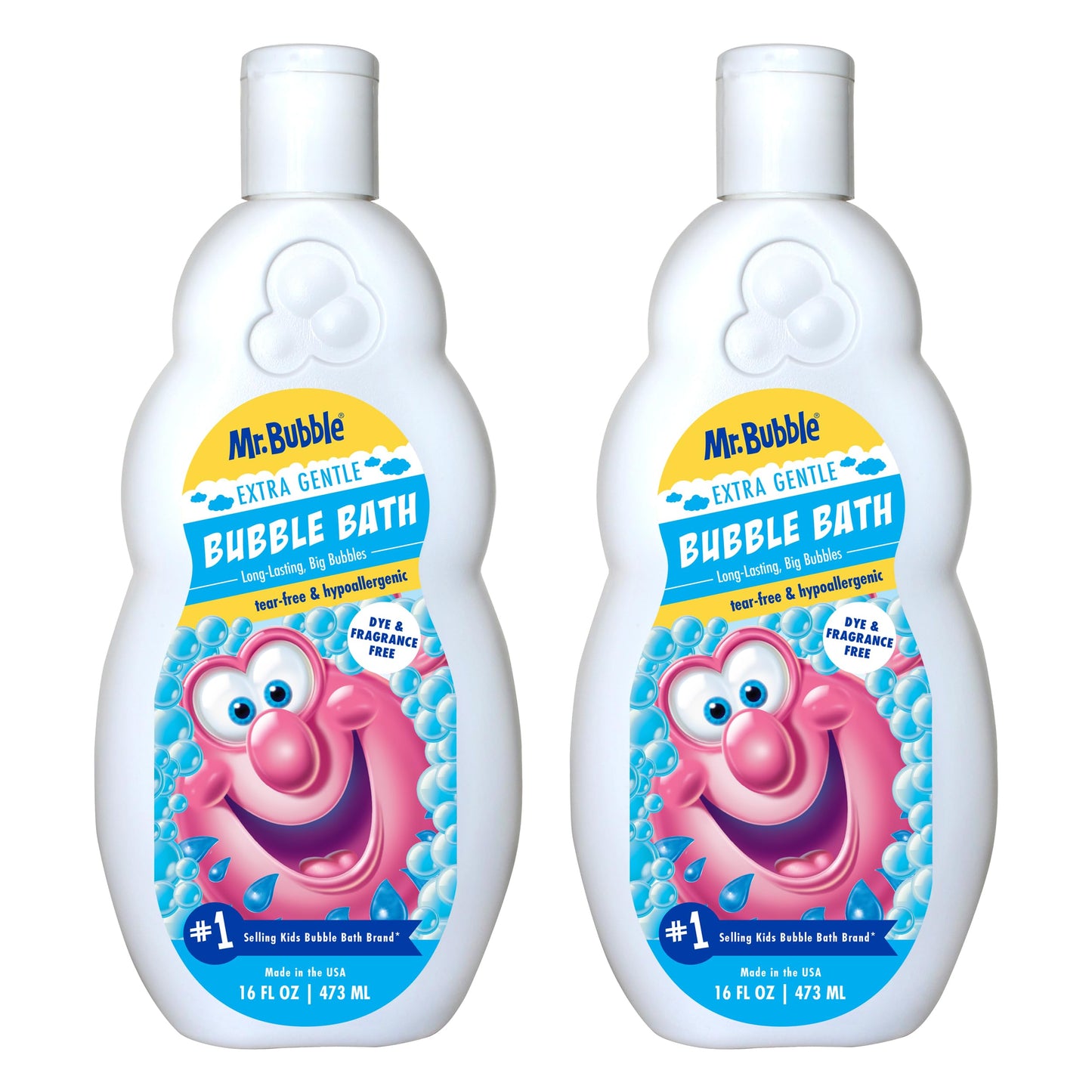 Mr. Bubble Original Bubble Bath - Great for Your Baby, Kids, and Adults - Hypoallergenic, Tear Free Bubble Bath Solution (2 Bottles, 16 fl oz Each)